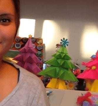arbol de navidad origami
