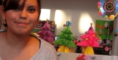 arbol de navidad origami
