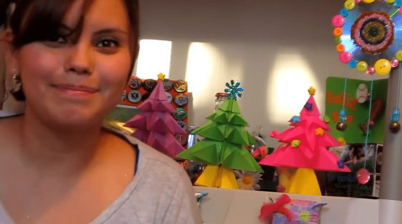 arbol de navidad origami