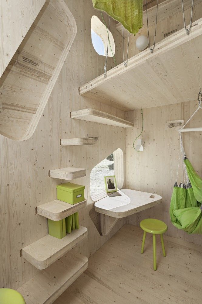 escritorio escalera dormitorio casa madera ecologica