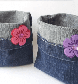 organizadores cestas jeans