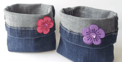 organizadores cestas jeans