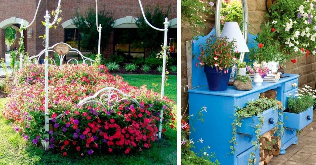 muebles jardin reciclados