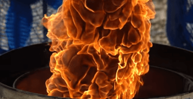 fuego camara lenta