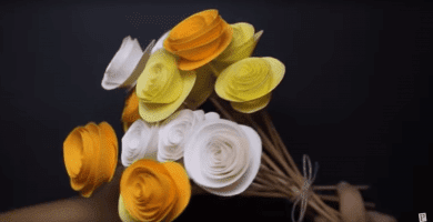rosas papel