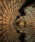 biblioteca futurista china destacada