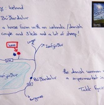 mapa en carta destacada