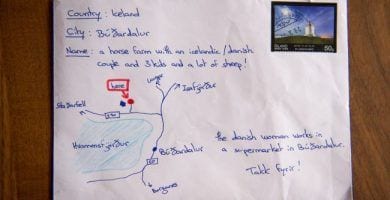 mapa en carta destacada