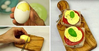 huevo revuelto cocido