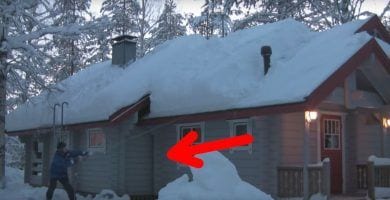quitar nieve con cuerda