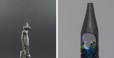 miniaturas en un lapiz destacada