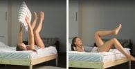ejercicios en la cama
