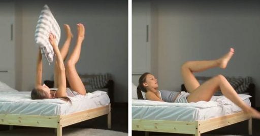 ejercicios en la cama