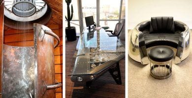 muebles piezas avion