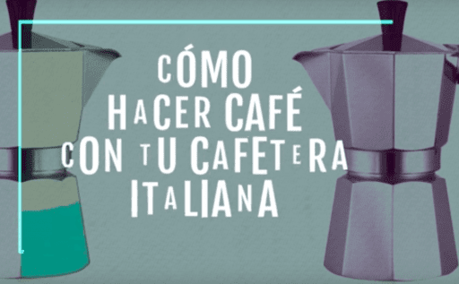 cafe con cafetera italiana