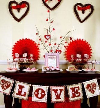 Decoraciones para un día con amor