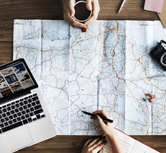 dispositivos en el viaje