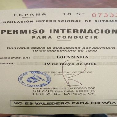 carnet internacional de conducir 1