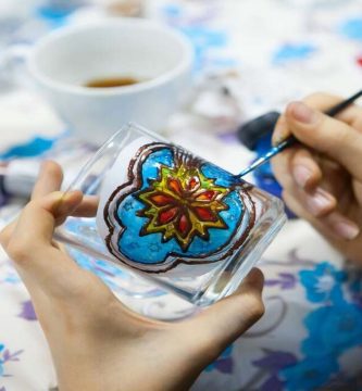 pintura sobre vidrio 1